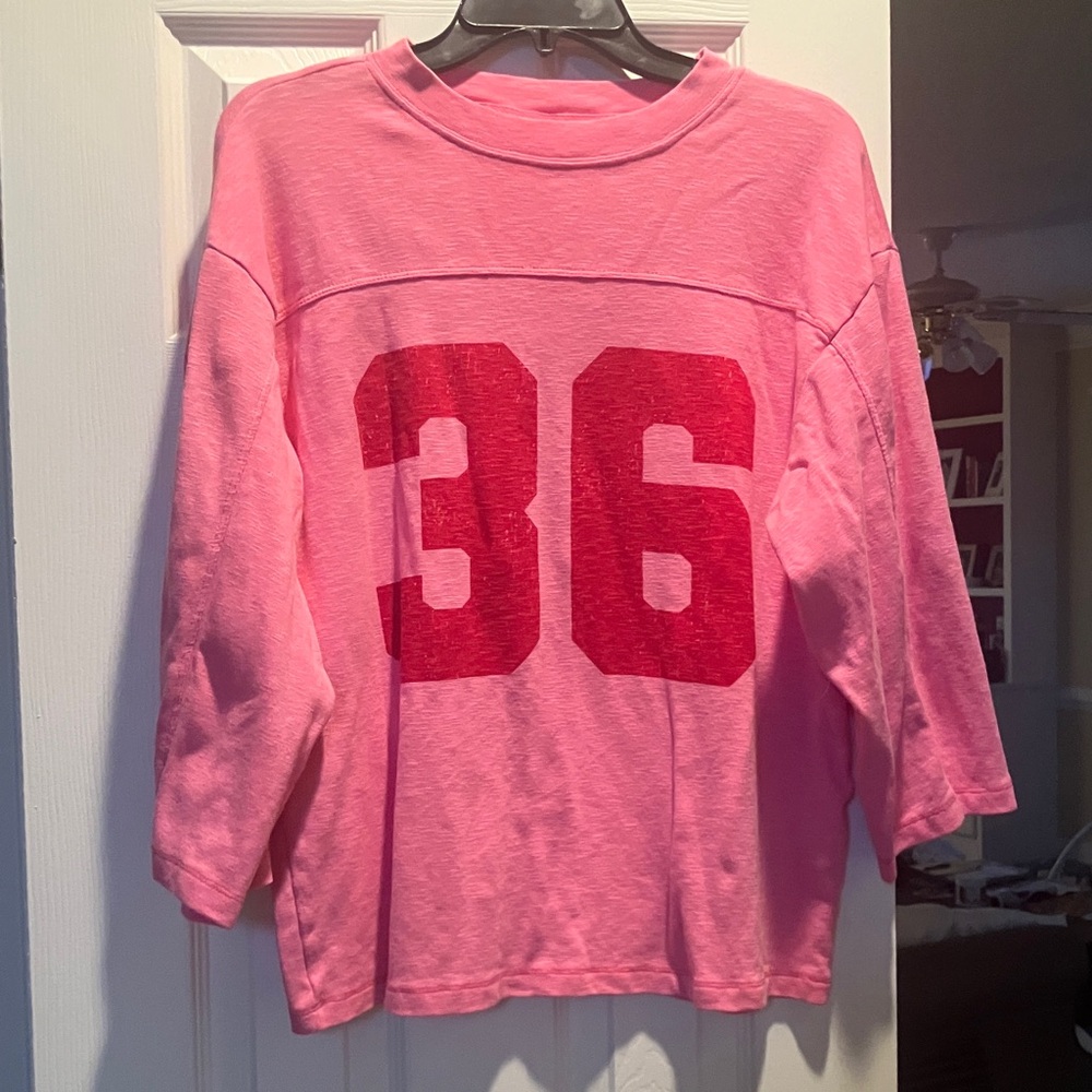 Anthropologie PILCRO fun pink top